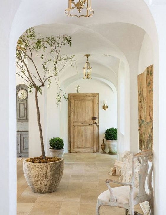 Mediterranean-Inspired Kitchen with Mediterranean Tea Bar