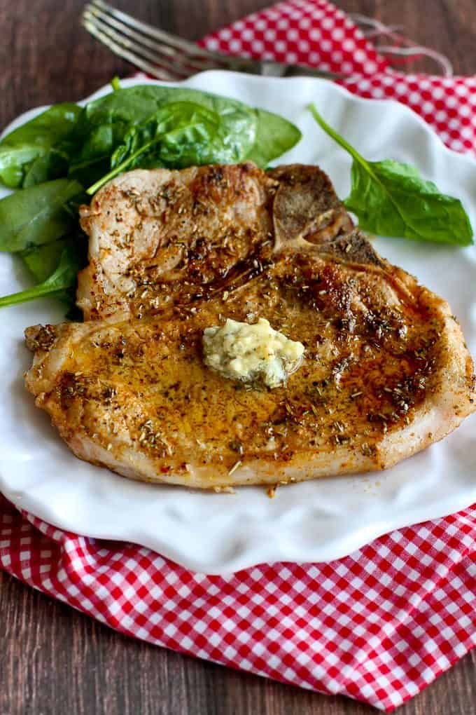 Pork Chops with Herb Butter