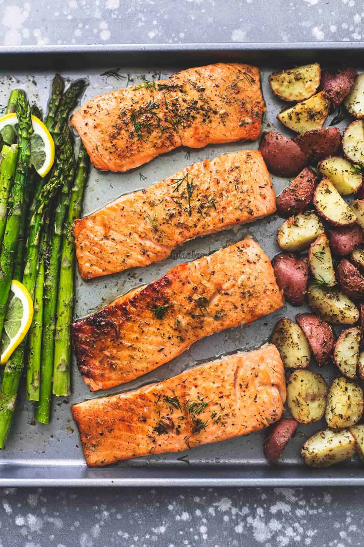 Salmon and Asparagus Sheet Pan Dinner