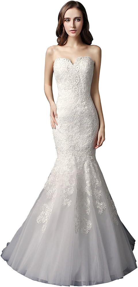 6. Sarahbridal Women's Racerback Wedding Dress