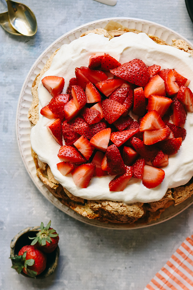 Hazelnut Cake with Whipped Cream and Berries