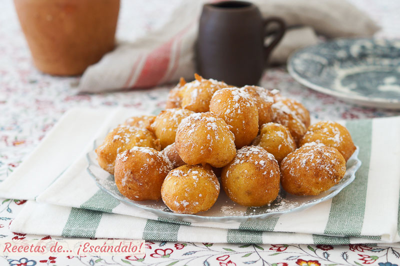 Buñuelos de viento con sabores diferentes