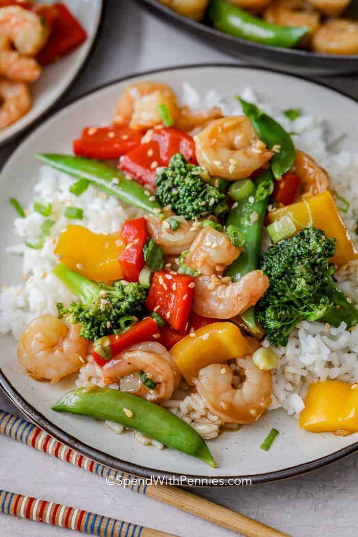 Rice and Shrimp Stir-Fry