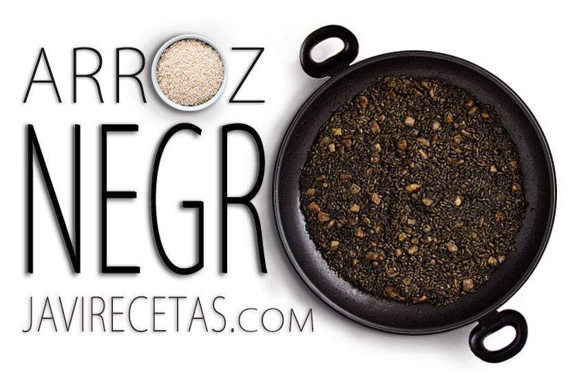 Arroz negro con langostinos al curry