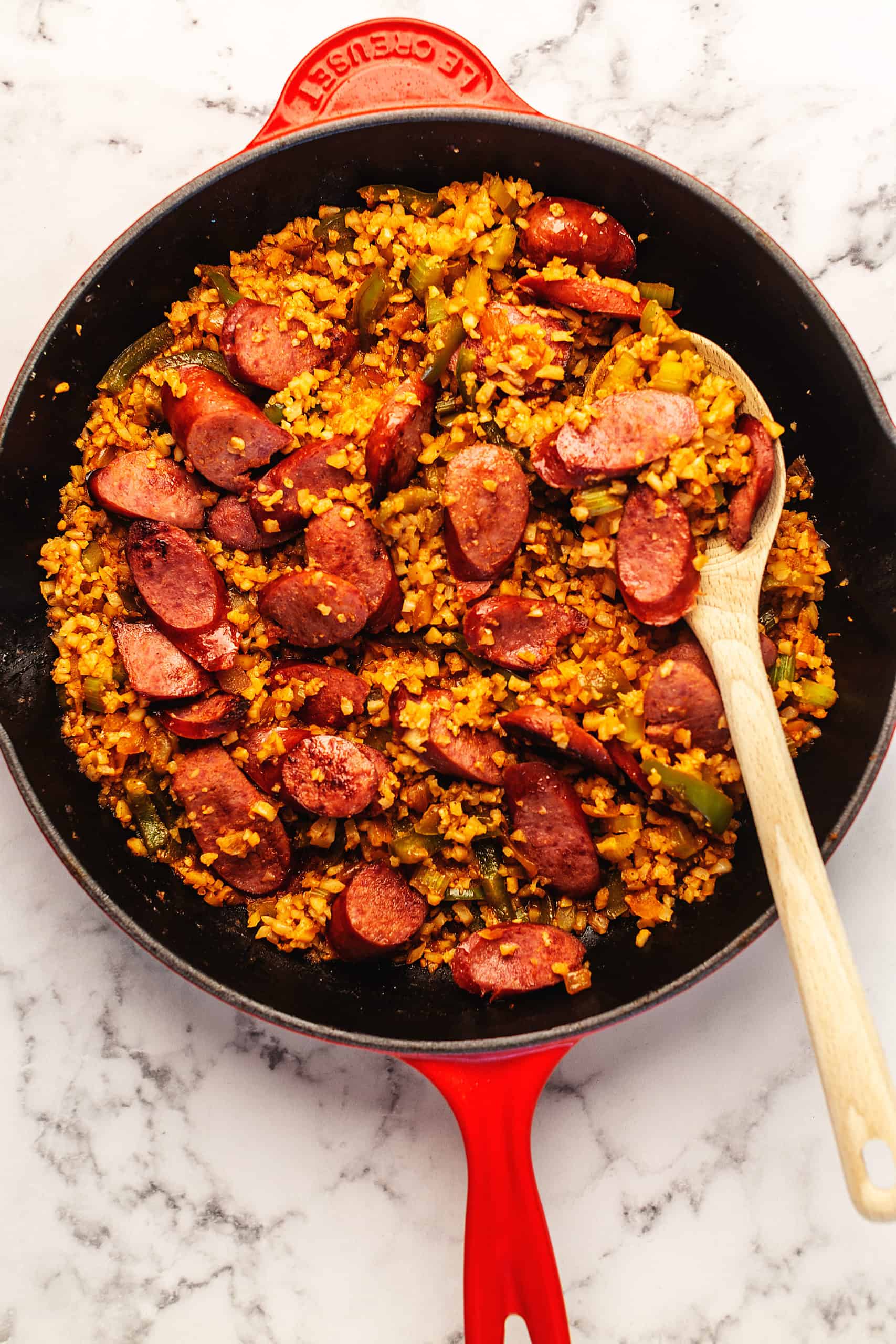 Kielbasa and Cauliflower Rice