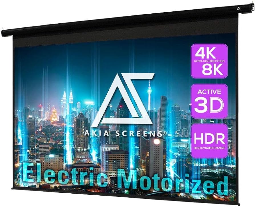 Akia Screens 100 inch Motorized Electric Projector Screen