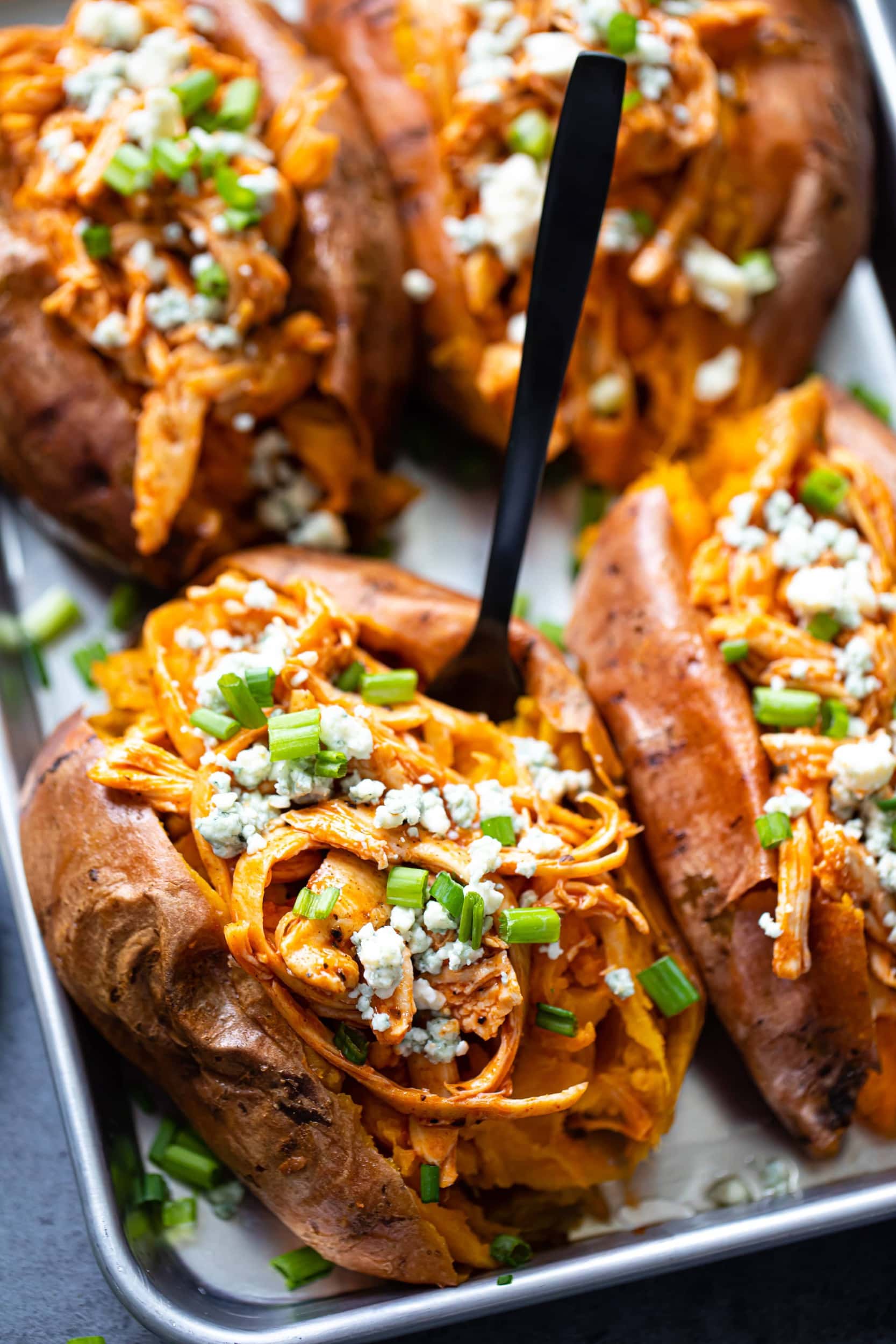 Butter Chicken Stuffed Sweet Potatoes