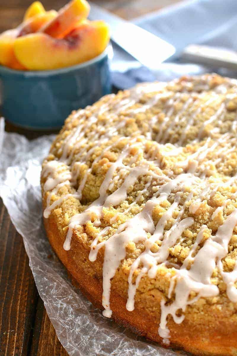 Peach Cobbler Coffee Cake Recipe