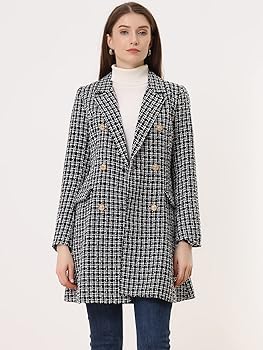 8. Women's Checkered Suit Jacket for a Timeless Look