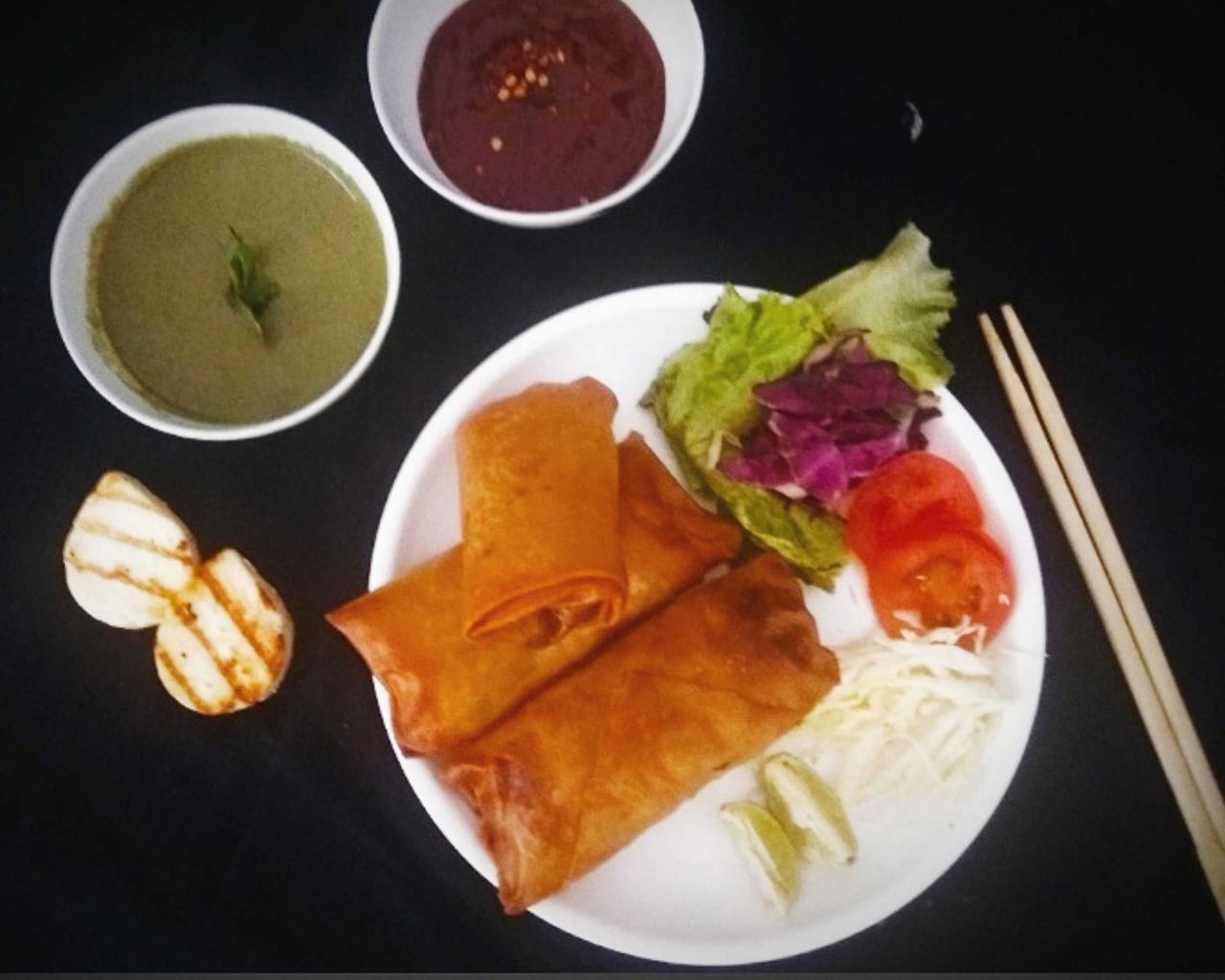 Paneer Tikka Spring Rolls