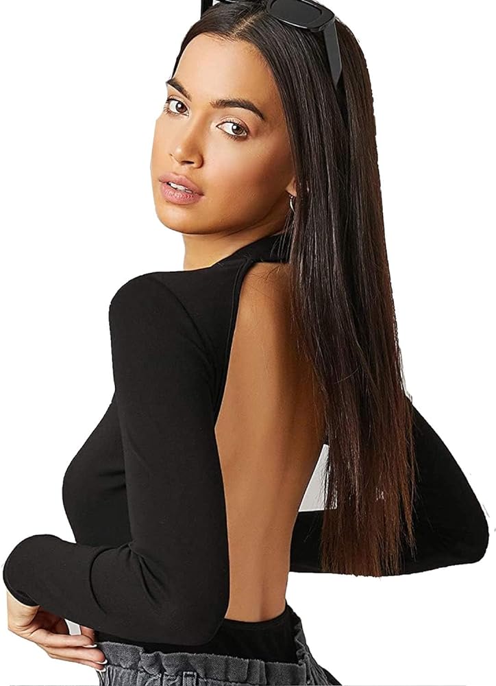Floerns Women's Mock Neck Bodysuit