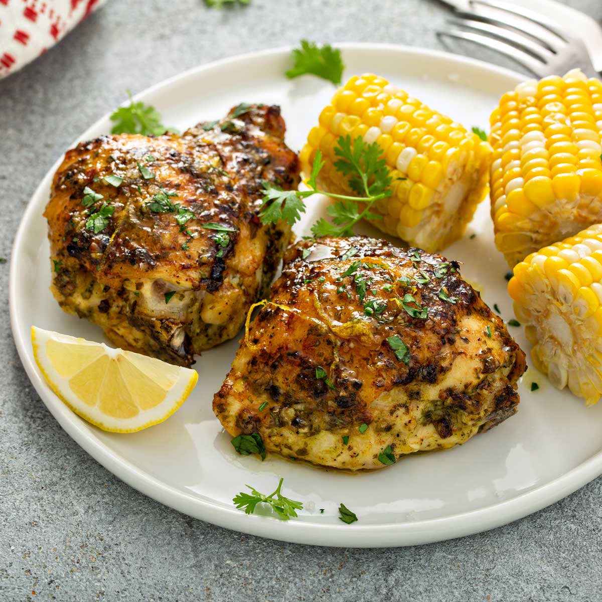 Boneless Chicken Thighs with Lemon and Herb Marinade
