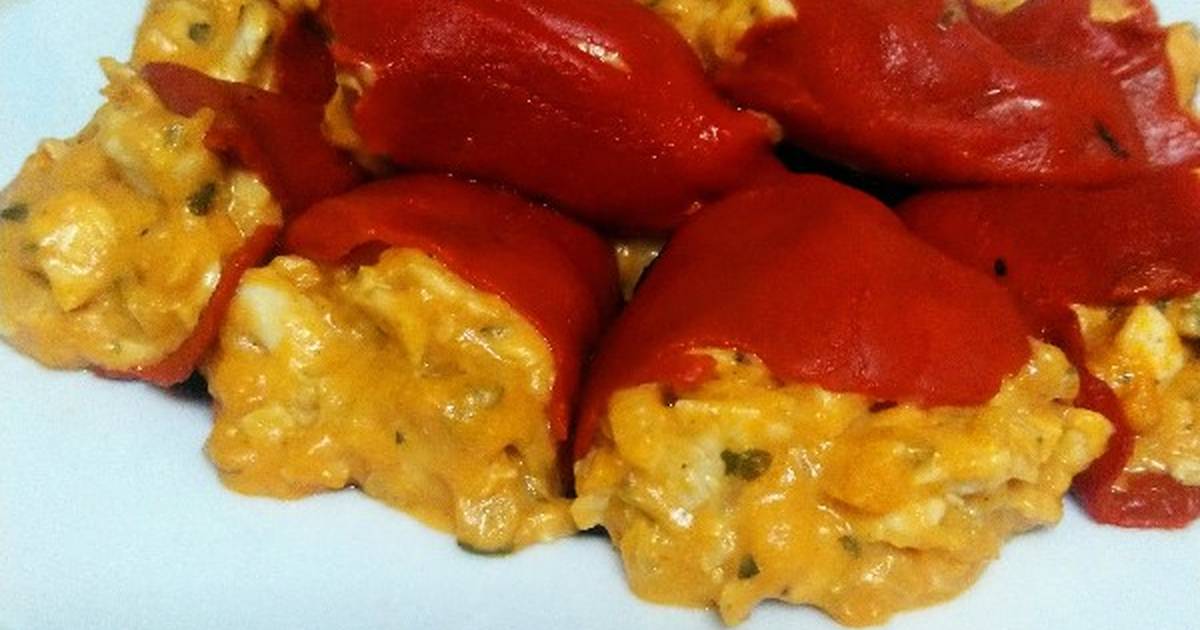 Pimientos del piquillo rellenos de pollo