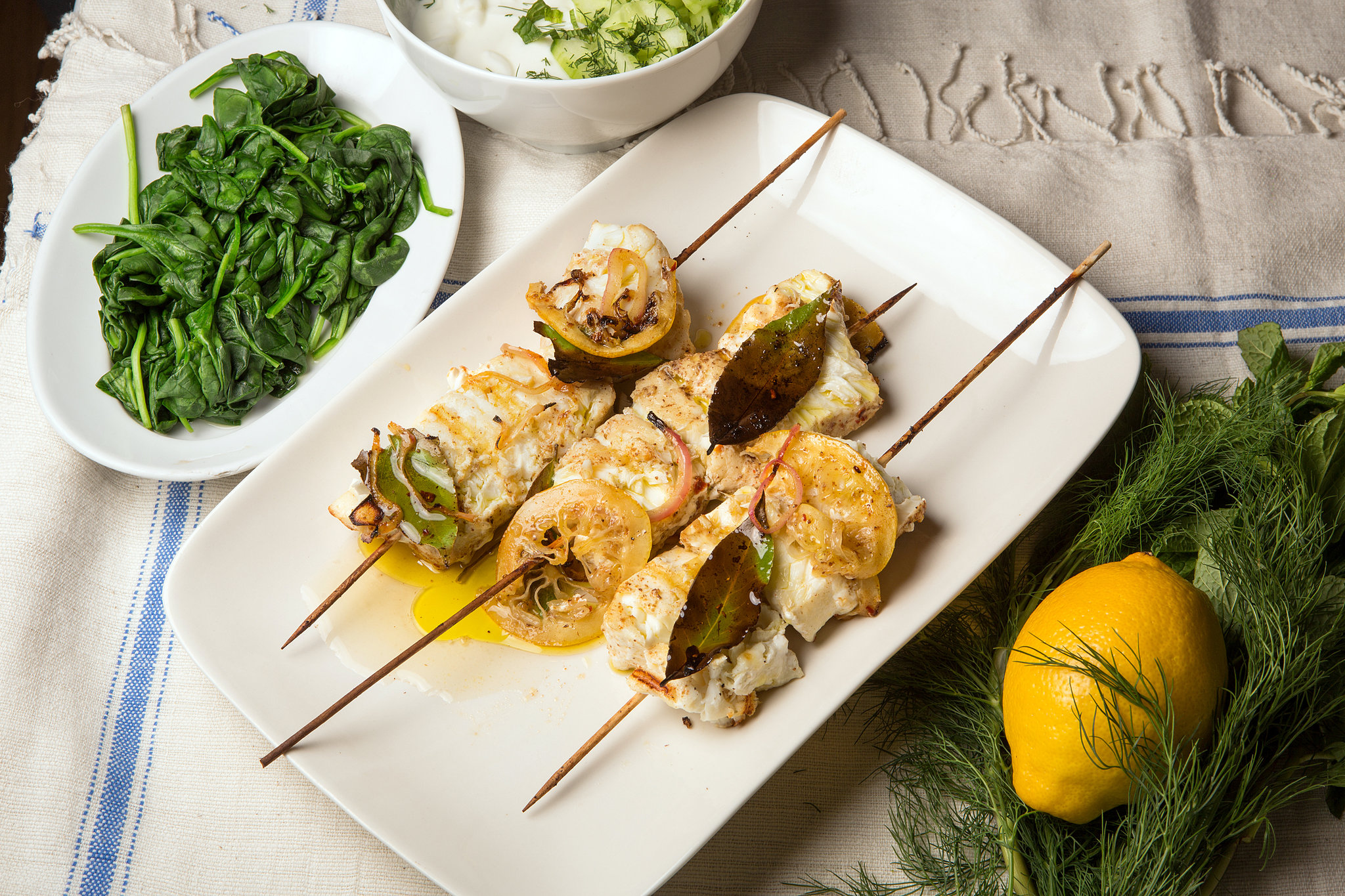 Halibut Skewers