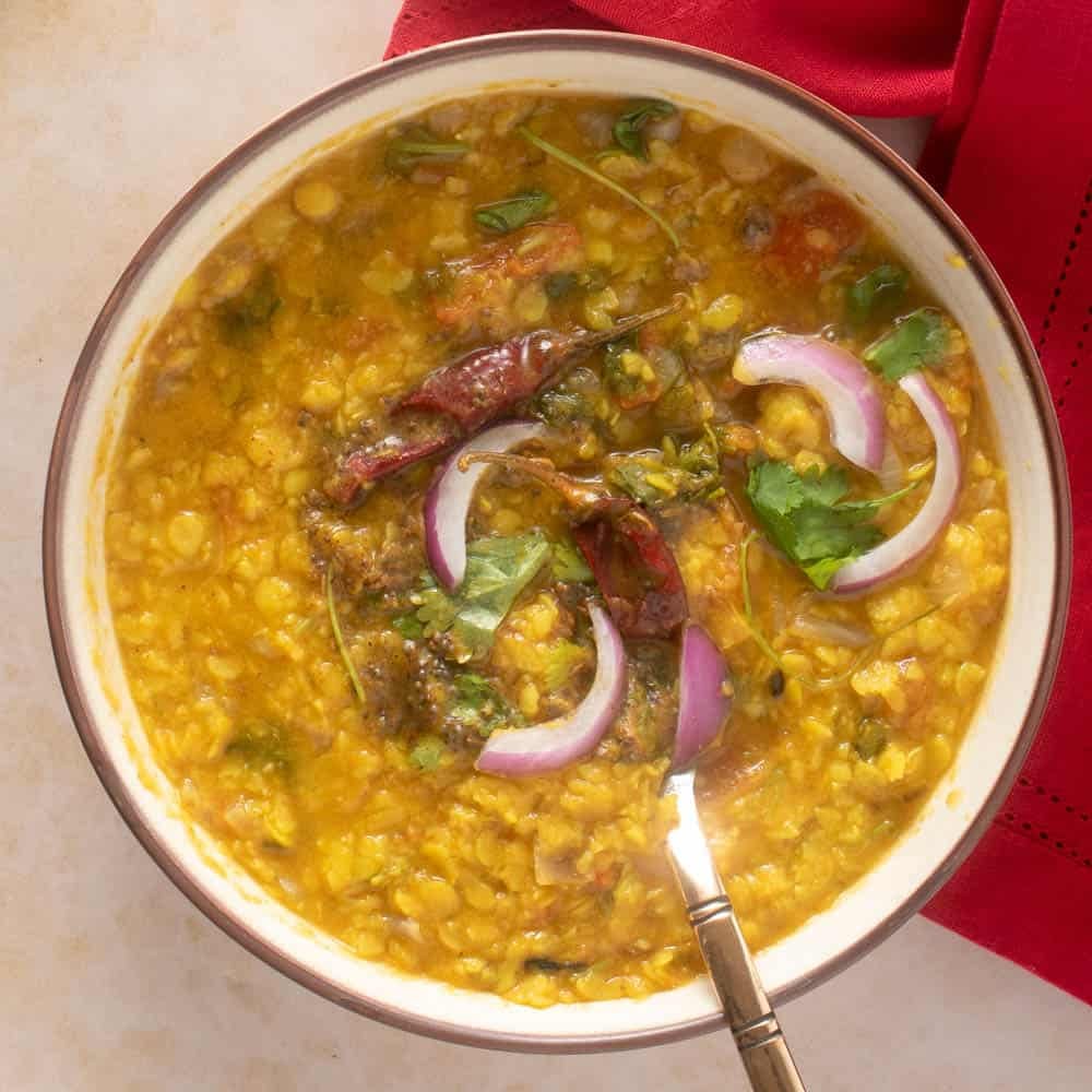 9. Lentil and Vegetable Dal Tadka in Thermomix