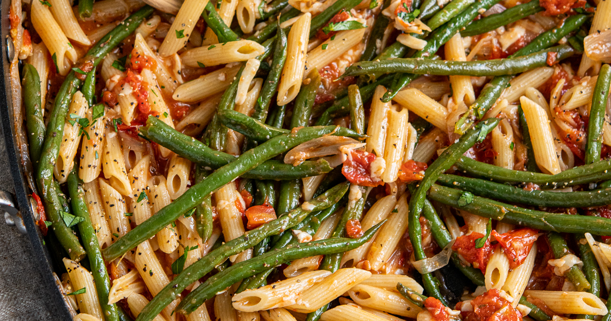 Green Bean and Tomato Pasta