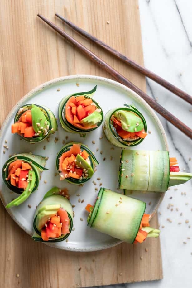 Cucumber and Cream Cheese Roll