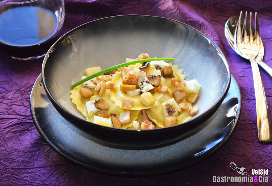 Ravioli de setas y trufa