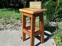 Distressed Wooden Bar Stools