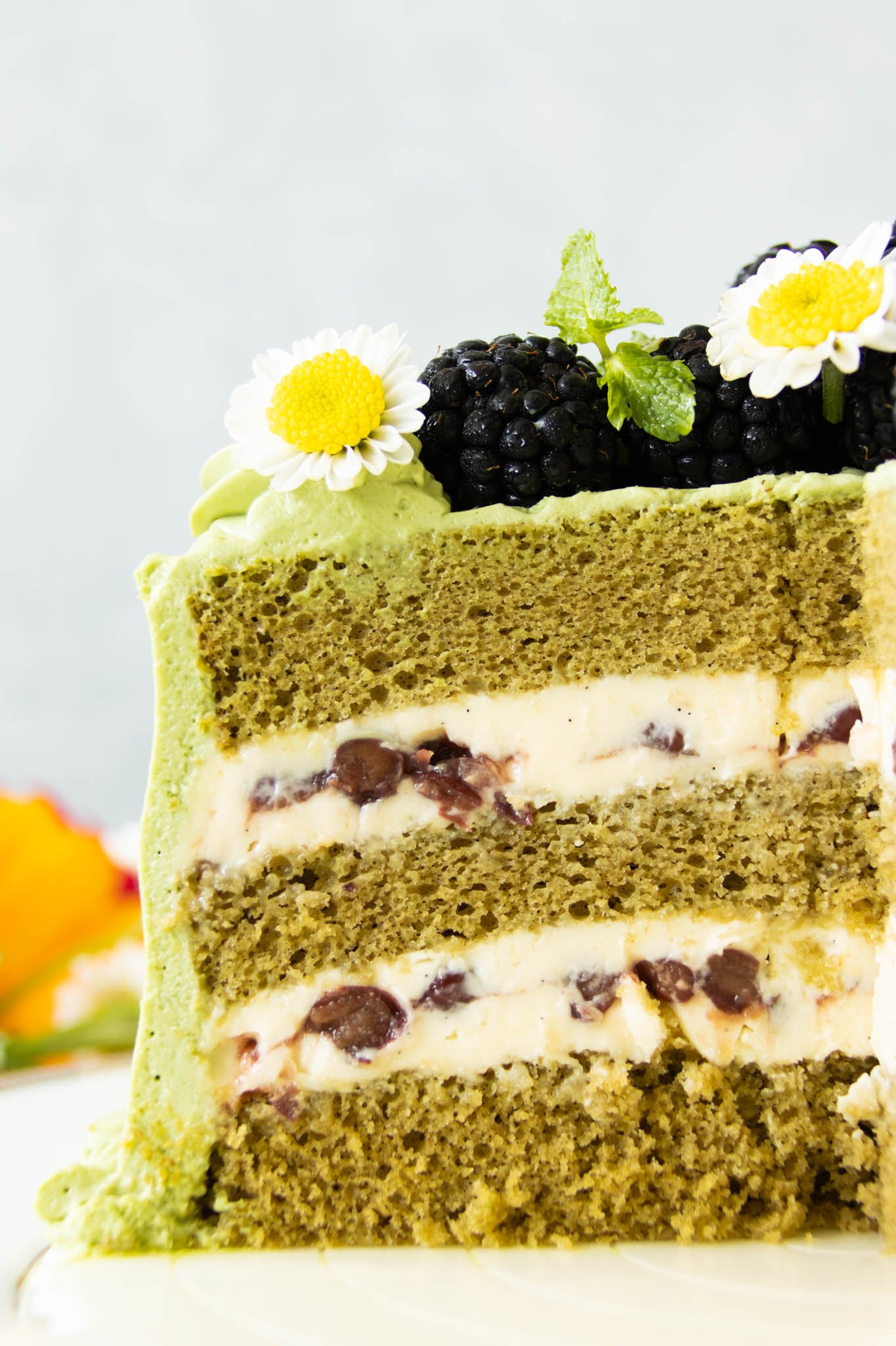 Matcha Red Bean Sponge Cake