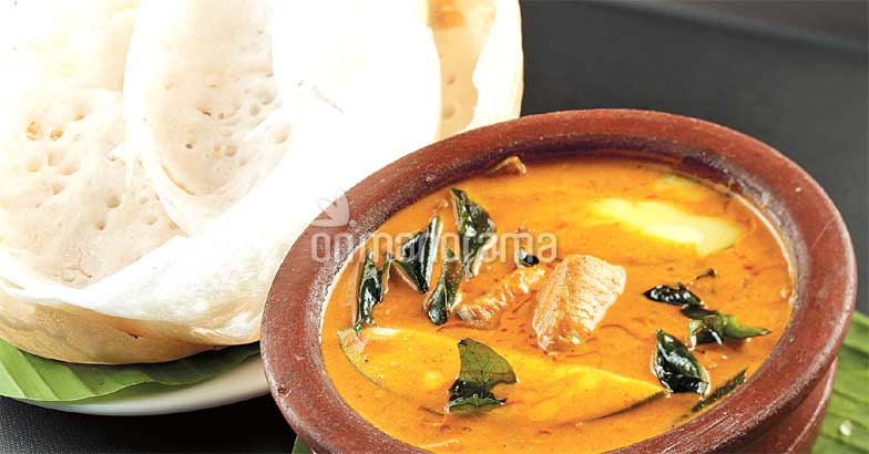 Appam with Fish Curry