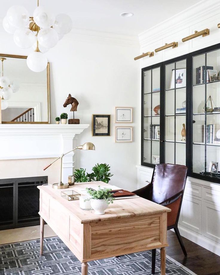 Nature-Inspired Glass-Front Cabinets