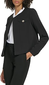 8. Tommy Hilfiger Women's Belted Solid Color Suit Jacket