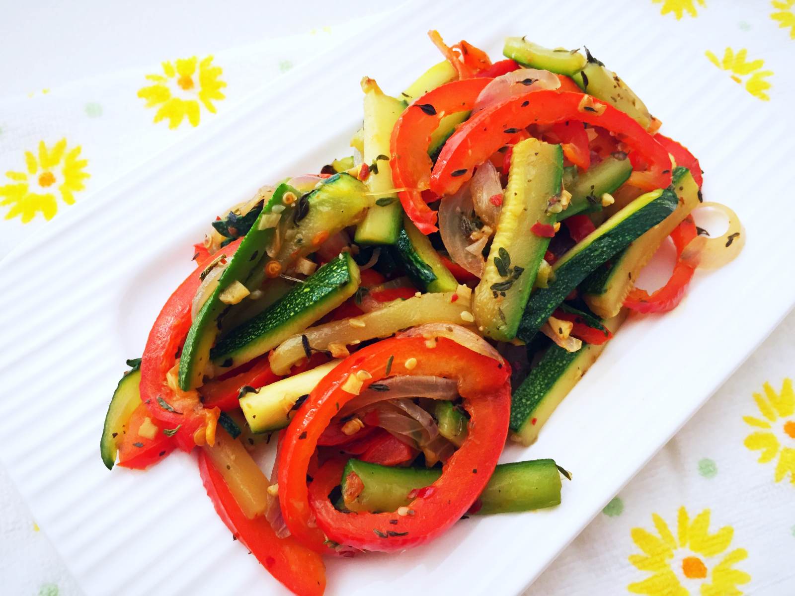 Zucchini and Bell Pepper Stir-Fry