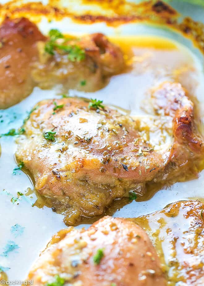 Chicken Thighs with Mustard and Honey