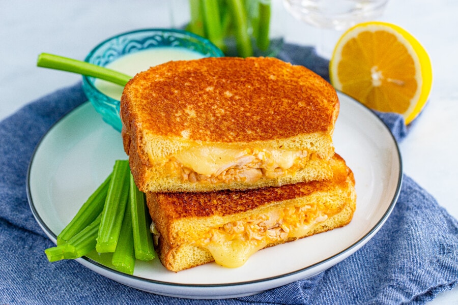 BBQ Chicken Air Fryer Grilled Cheese
