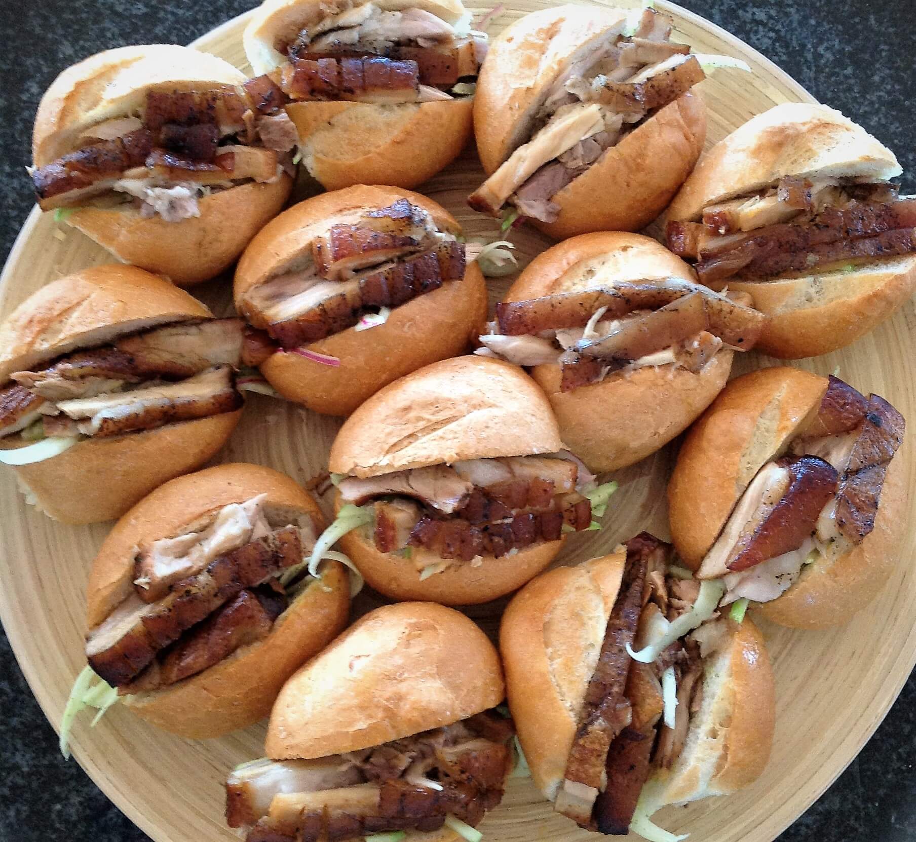 Pork Belly Sliders with Apple Slaw