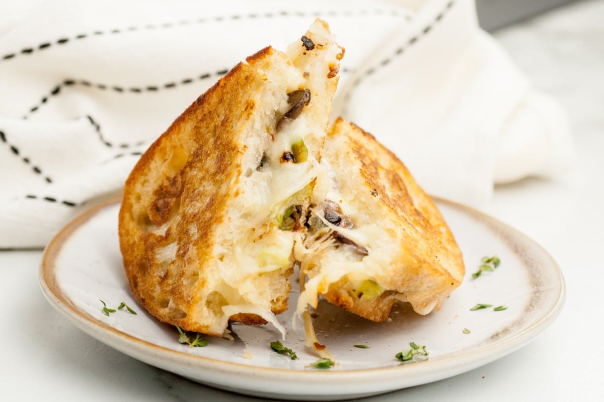 Mushroom and Swiss Grilled Cheese