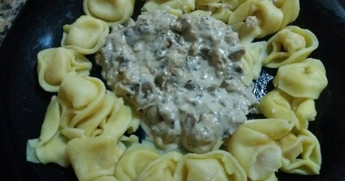 Ravioli de setas y queso azul