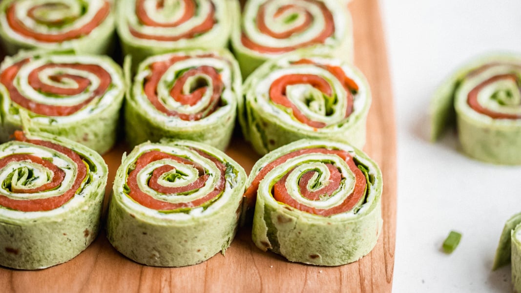Salmon and Cream Cheese Pinwheels