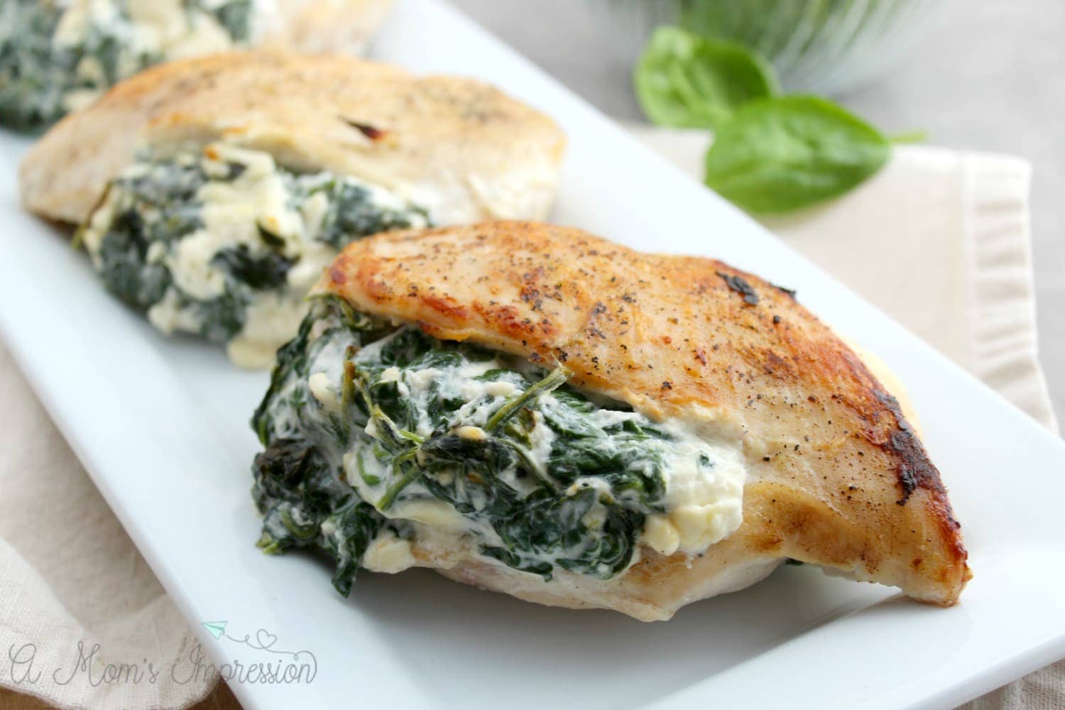 Keto Spinach and Feta Stuffed Chicken