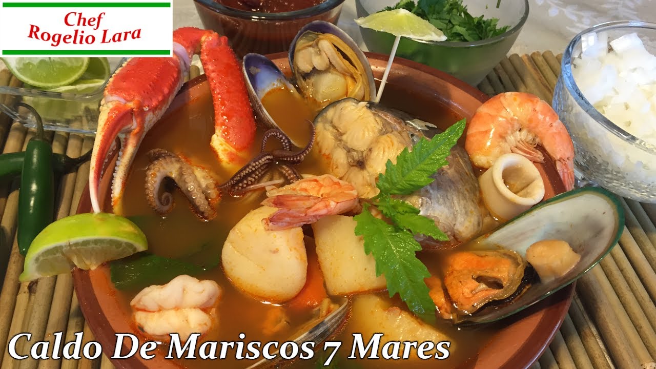 Sopa de mariscos estilo indio
