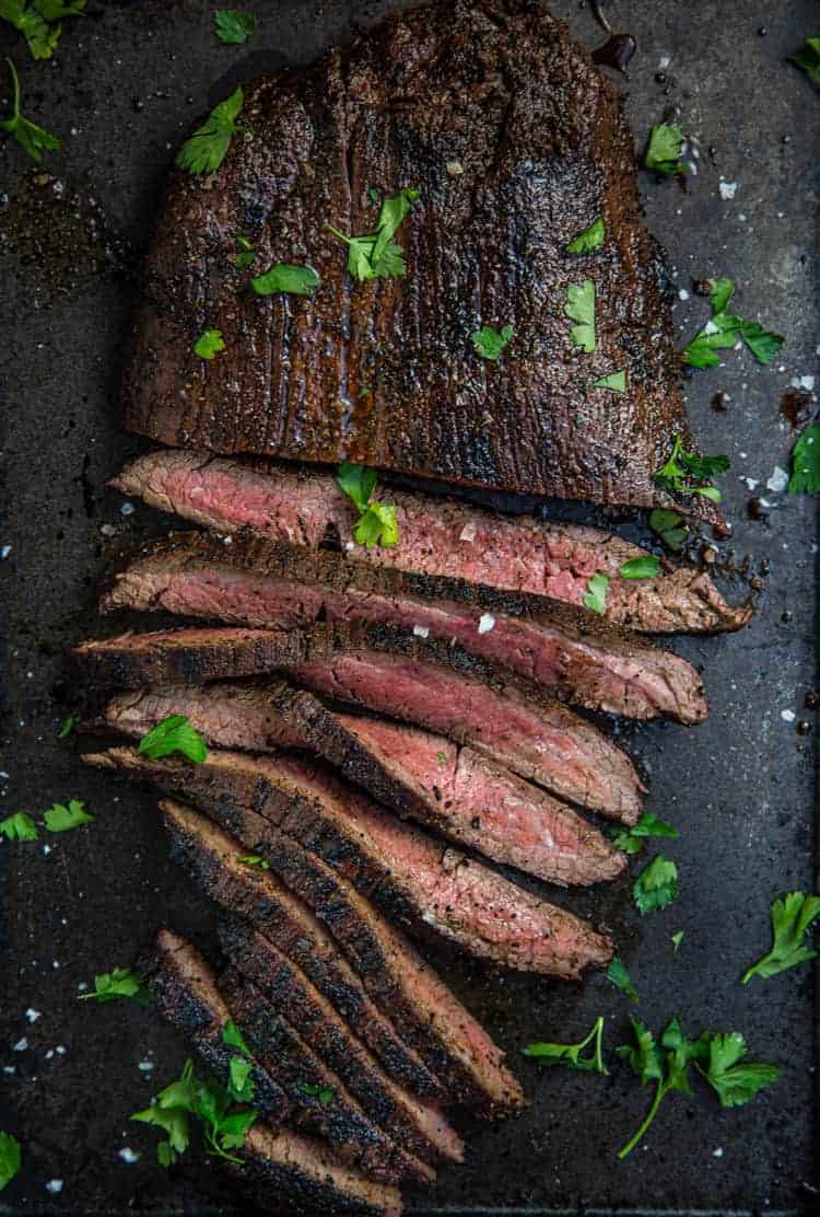 Flank Steak with Red Wine Sauce