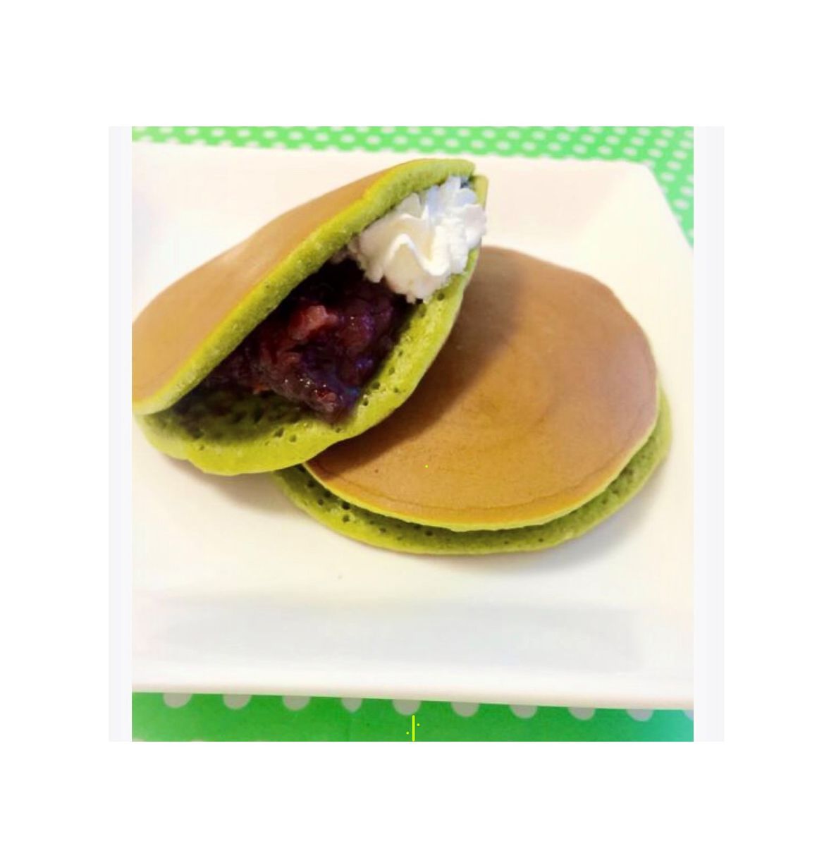 Matcha Red Bean Dorayaki Cake