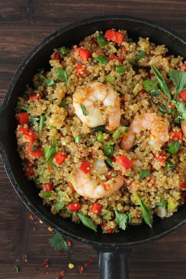 Quinoa and Shrimp Stir-Fry