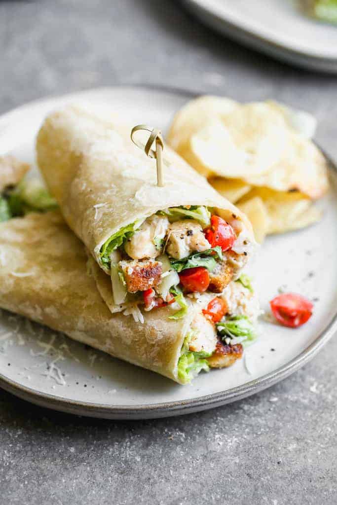 Chicken Caesar Salad Wraps