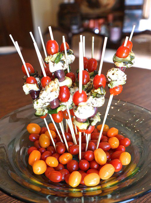 Italian Caprese Veggie Skewers