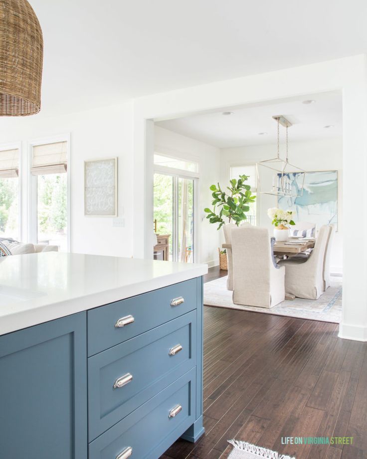 Coastal Gray Kitchen with Diner Booth