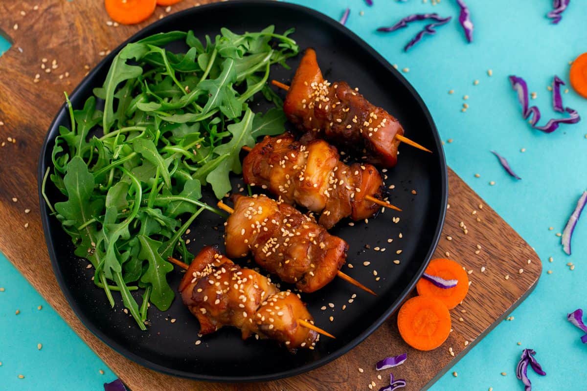 Air Fryer Teriyaki Chicken Skewers