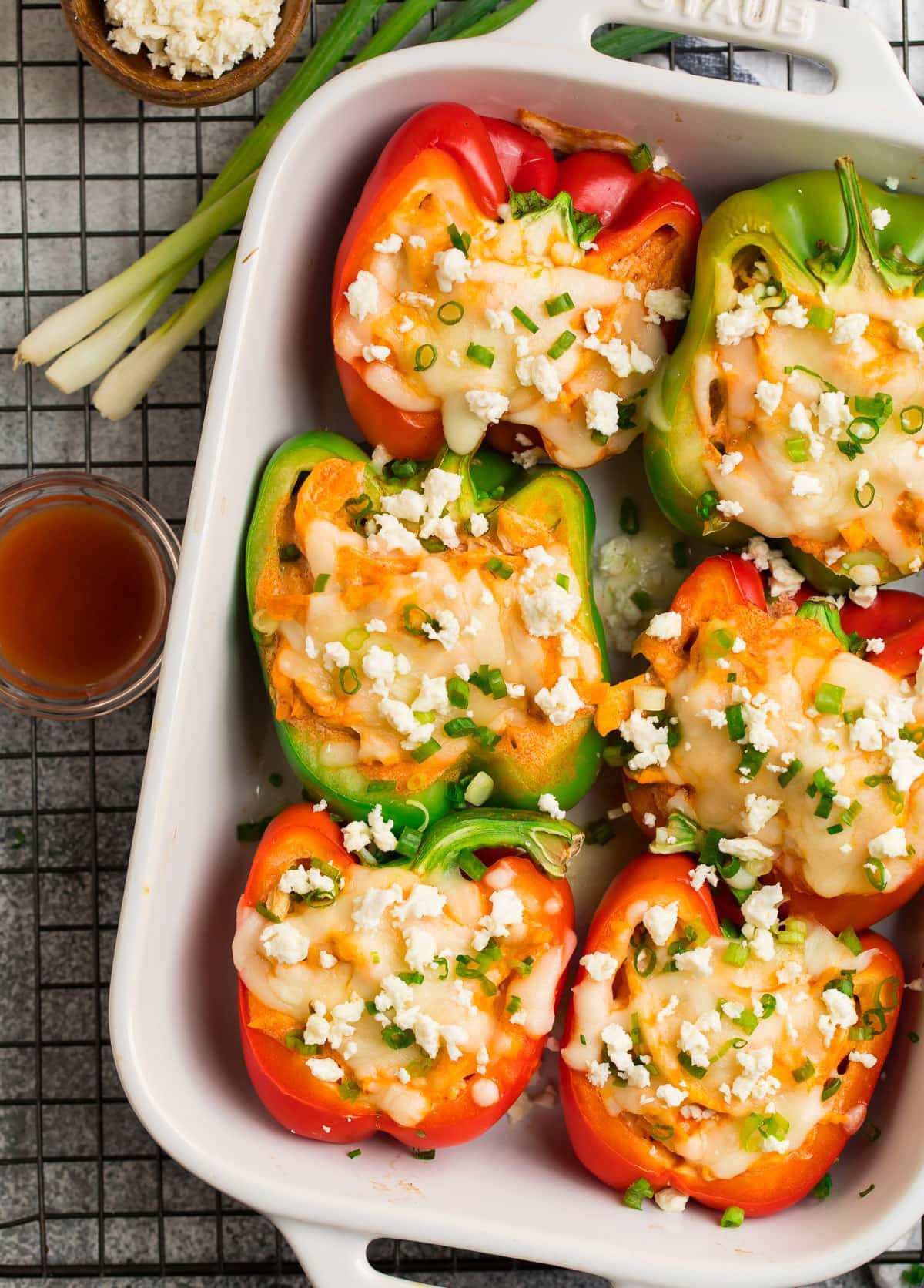 Buffalo Chicken Stuffed Bell Peppers