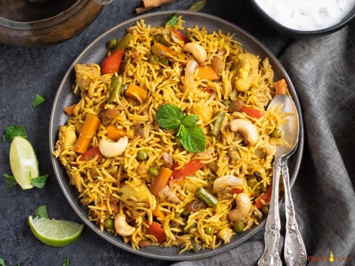 Broccoli and Bell Pepper Biryani