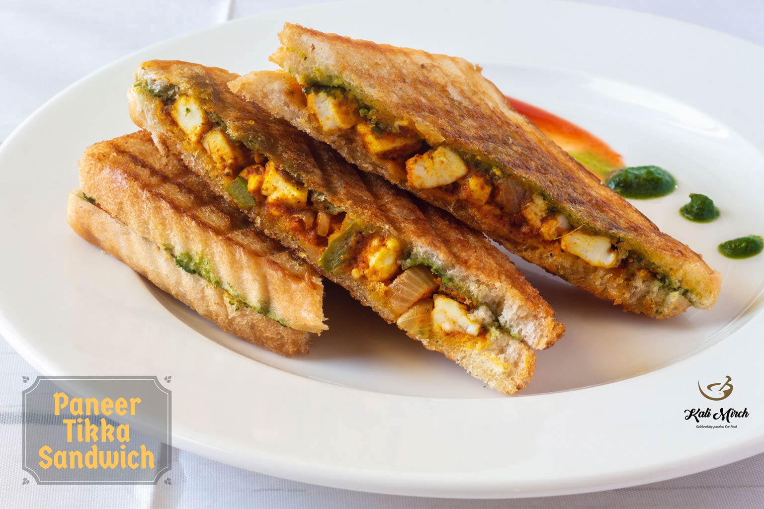 Paneer Tikka Masala Sandwich