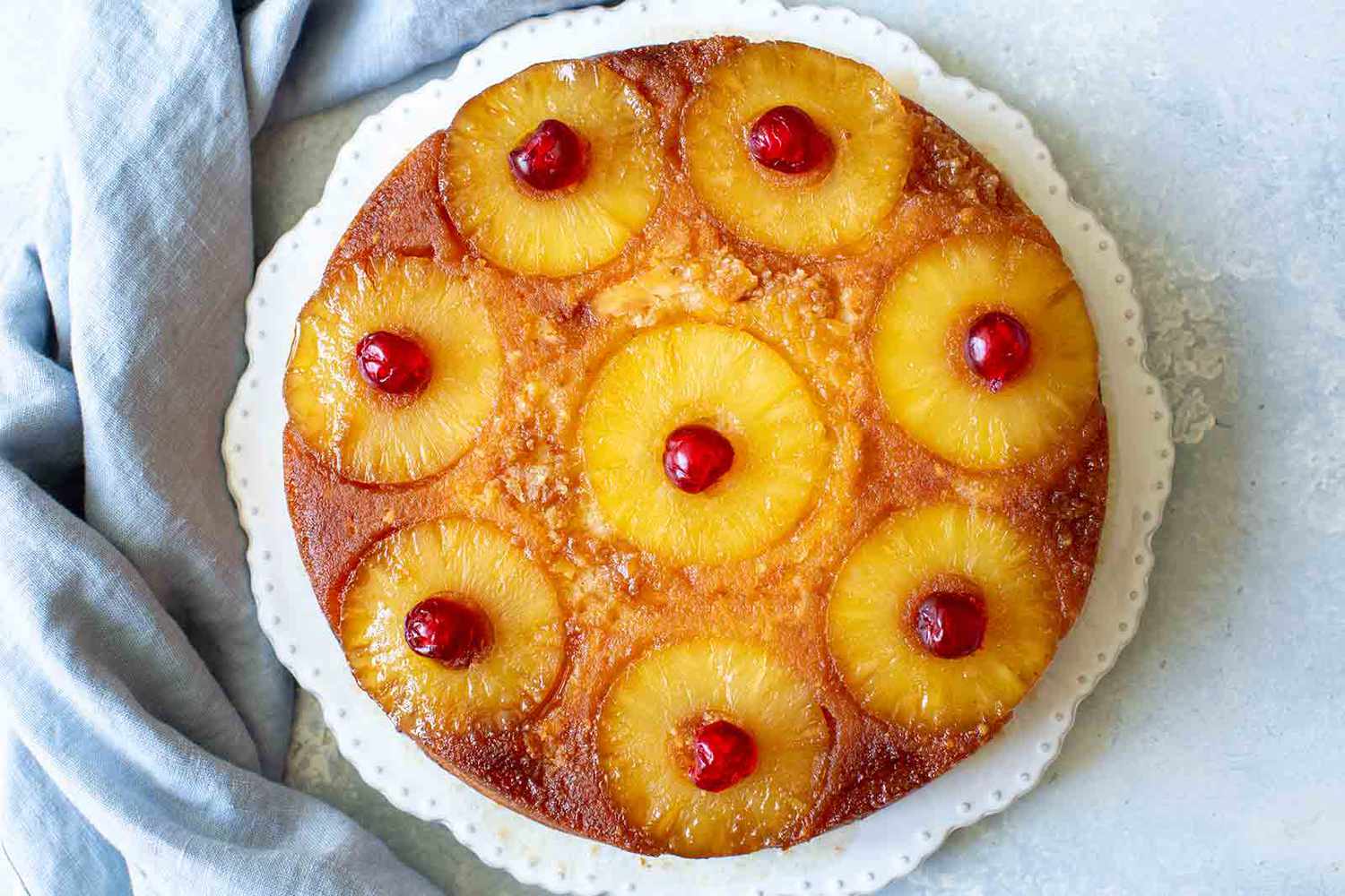 Caramel Pineapple Upside-Down Cake