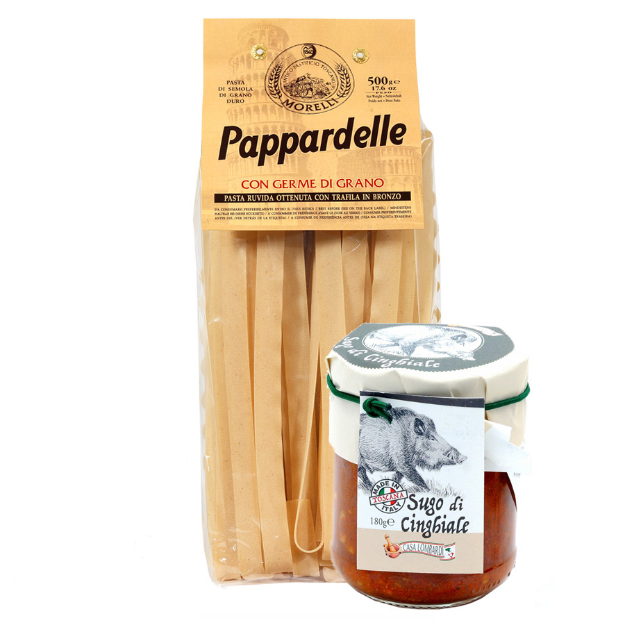 Pappardelle con salsa de jabalí y especias