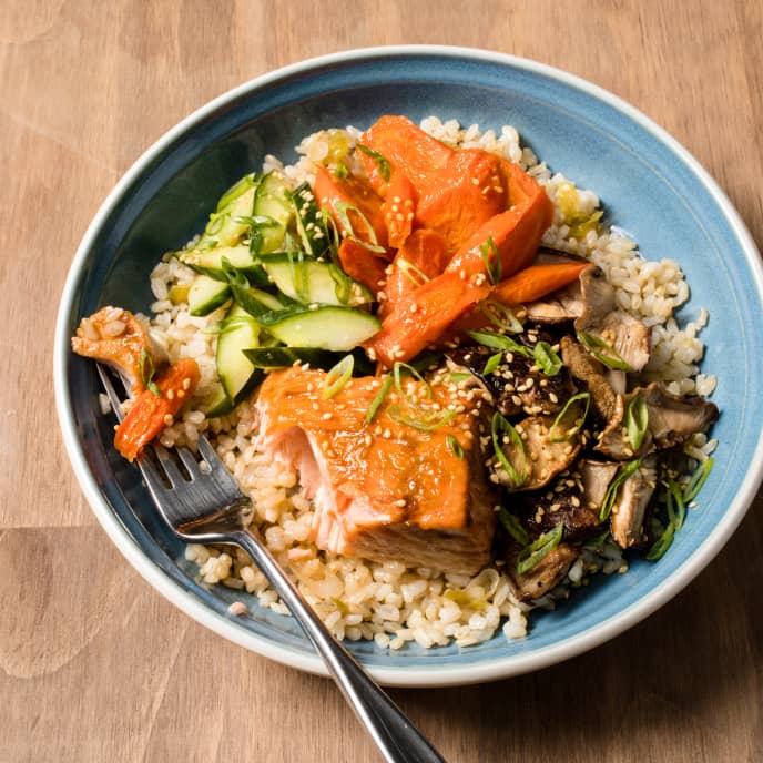 Salmon and Brown Rice Bowl