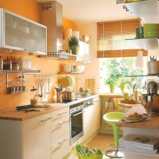 Vibrant Orange Kitchen